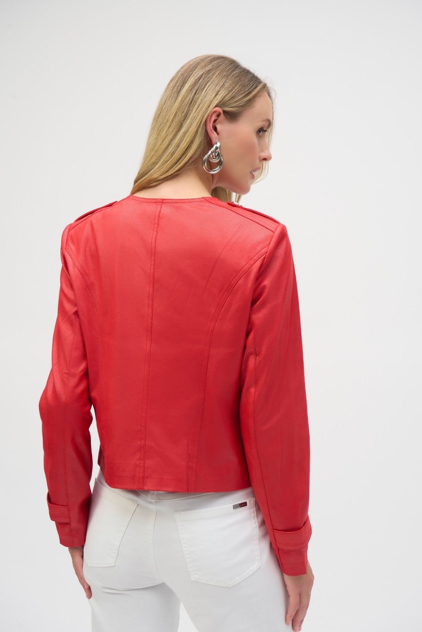 Shop Foiled Faux Suede Boxy Jacket - JOSEPH RIBKOFF