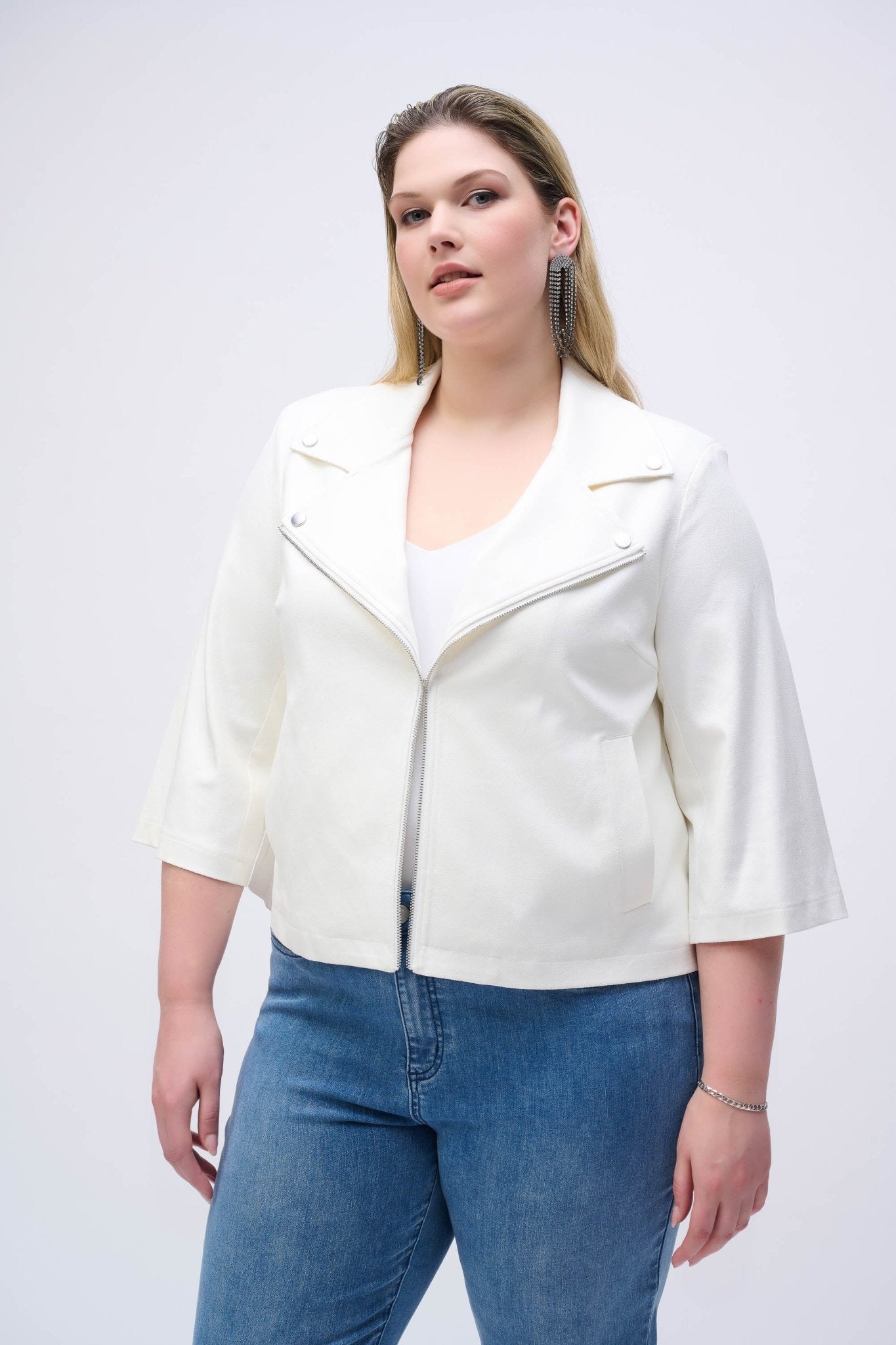 Shop Foiled Faux Suede Jacket - JOSEPH RIBKOFF