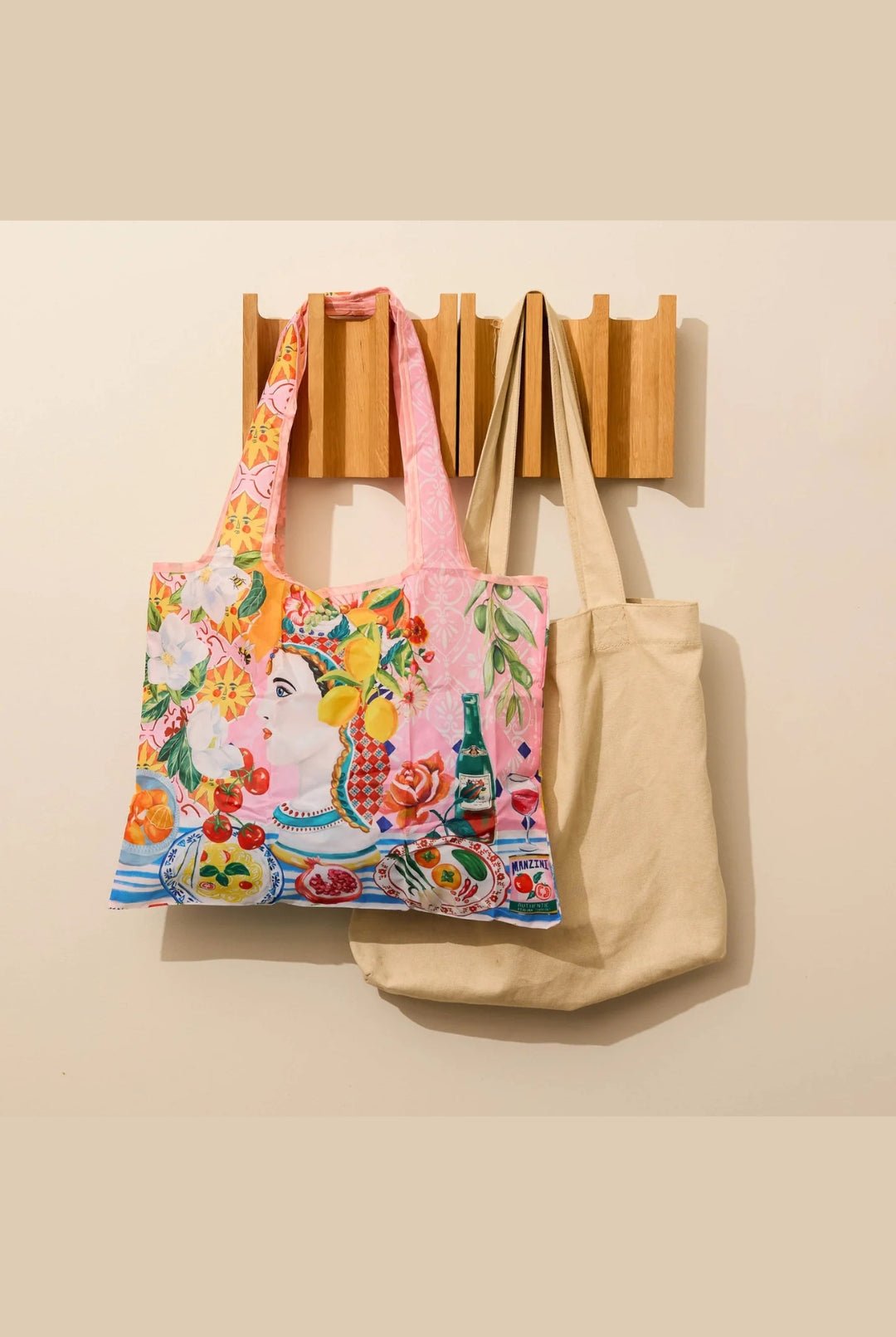 Shop Foldable Shopping Bag - Italian Summer - La La Land