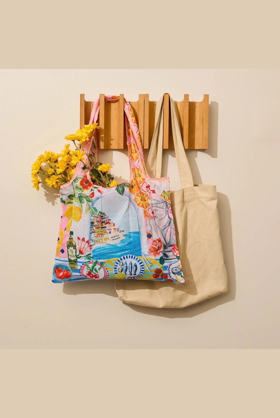 Shop Foldable Shopping Bag - Italian Summer - La La Land