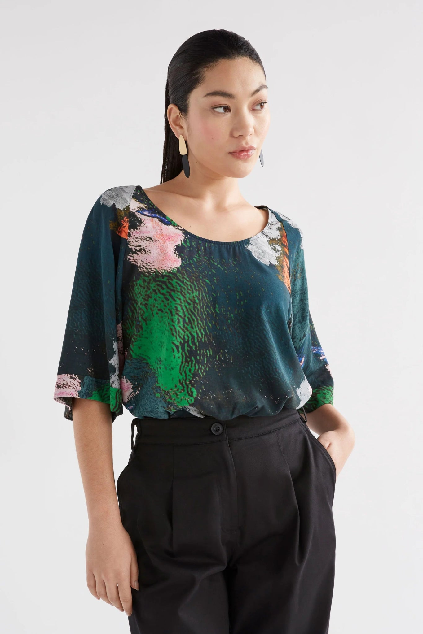 Shop Foljer Top | Reflections Print - Elk The Label