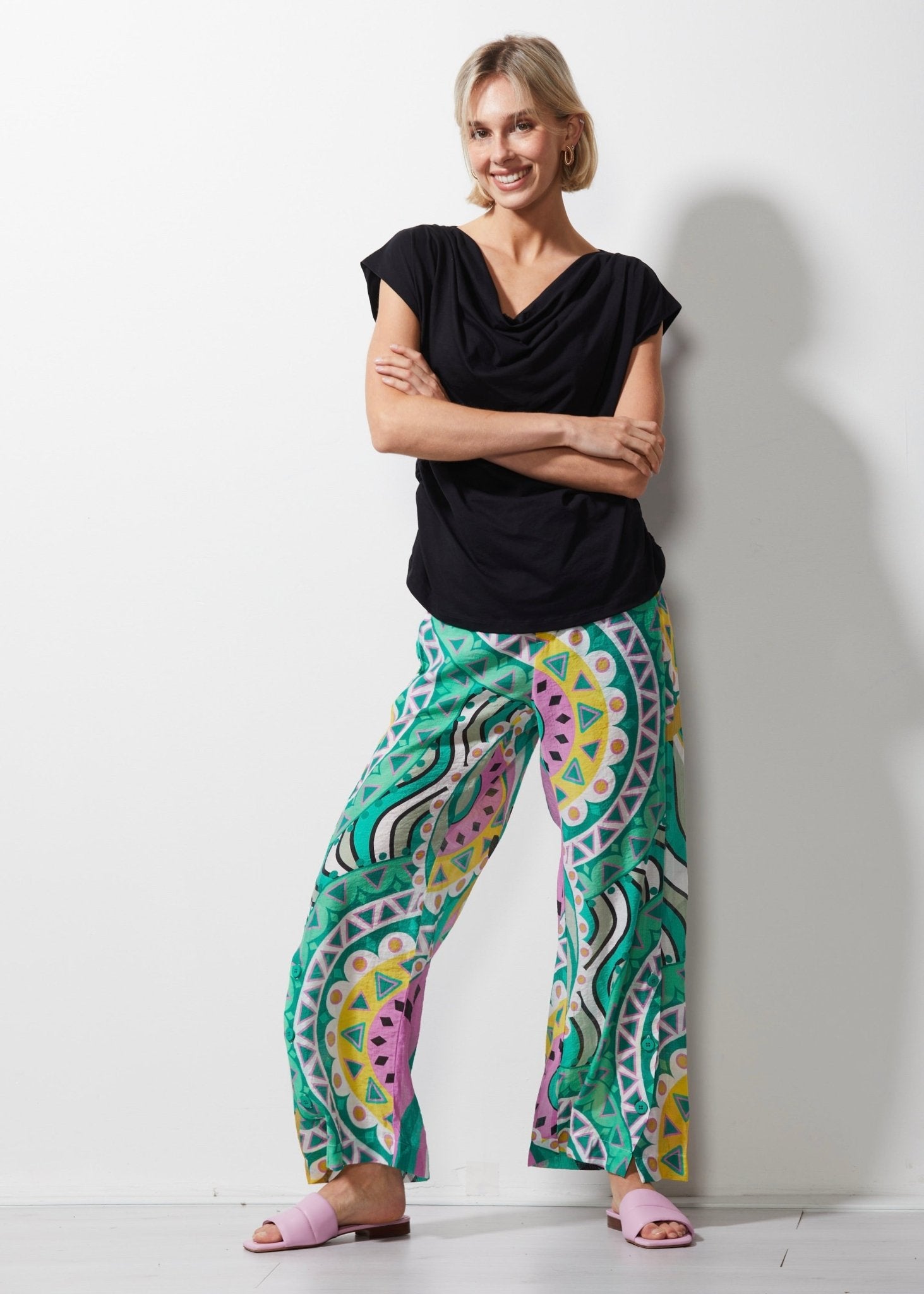 Shop Full Leg Pant | Amalfi Print - Zaket & Plover