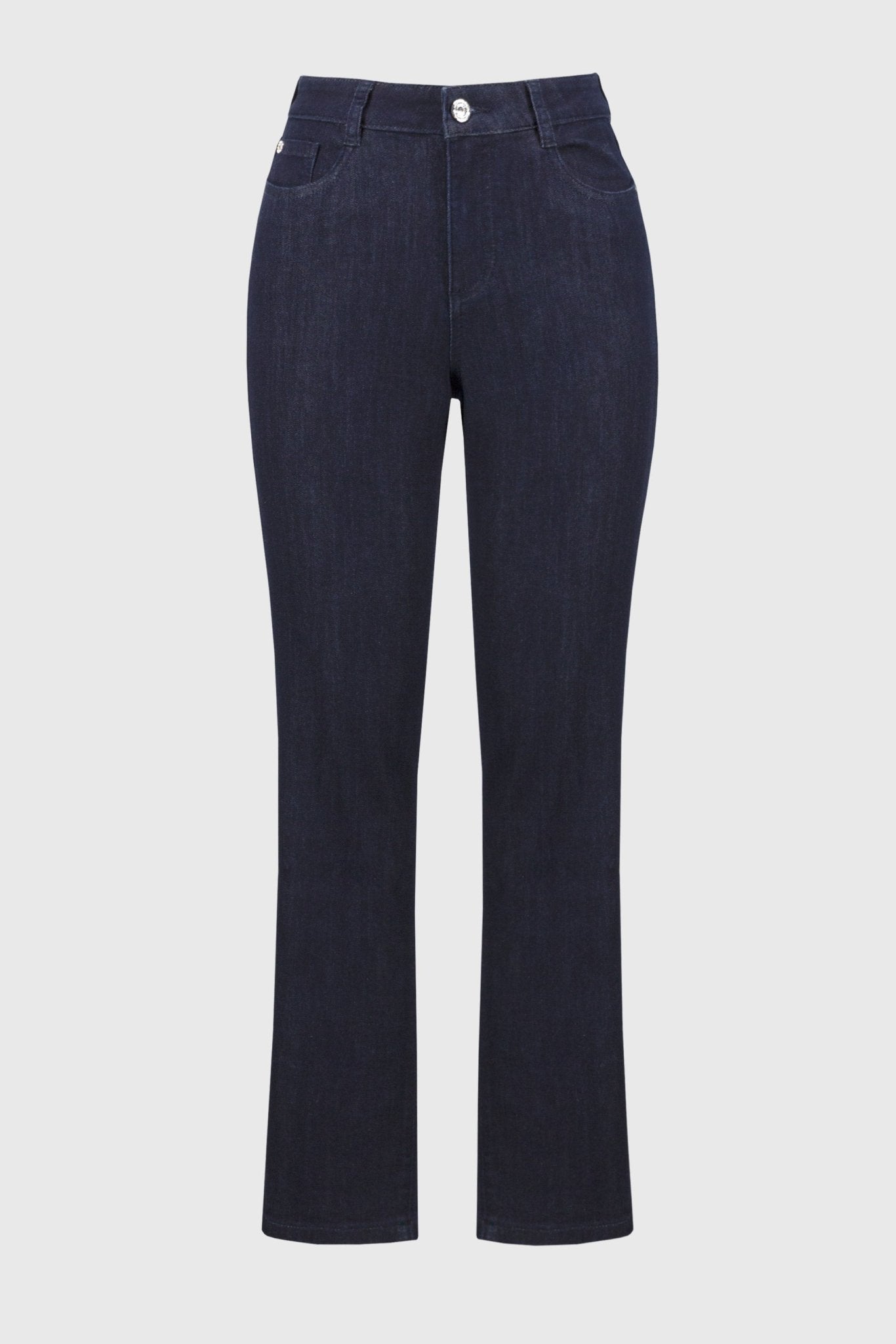 Shop Gia Classic Slim Fit Stretch Jeans Style 251966 | Dark Denim Blue - Joseph Ribkoff