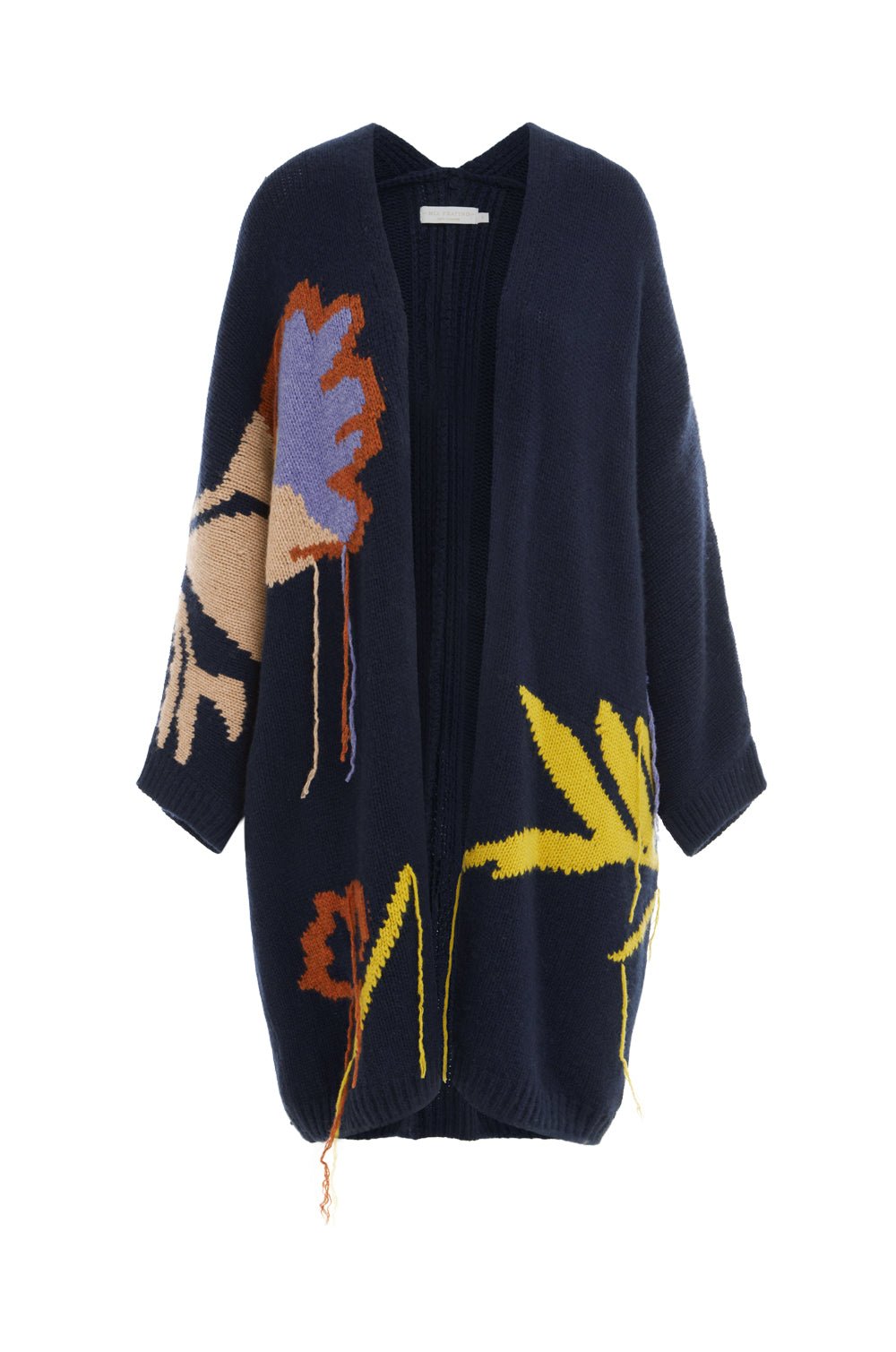 Shop Gisele Jacquard Atrisan Spun Coatigan | French Navy/Multi - Mia Fratino