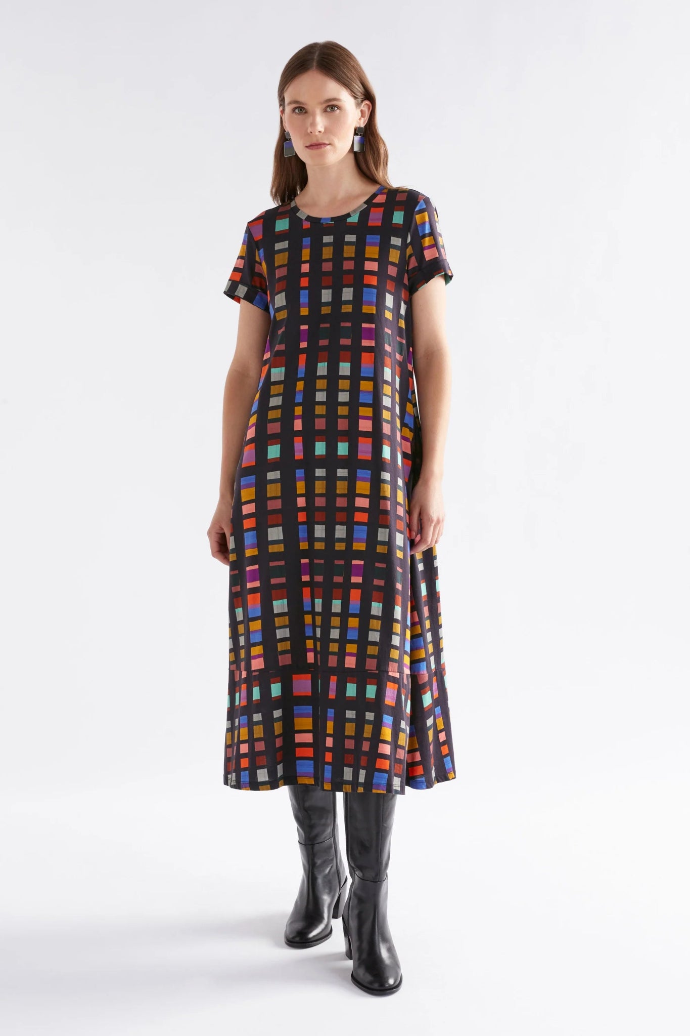 Shop Haki Organic Cotton Dress Tessela Print - Elk The Label