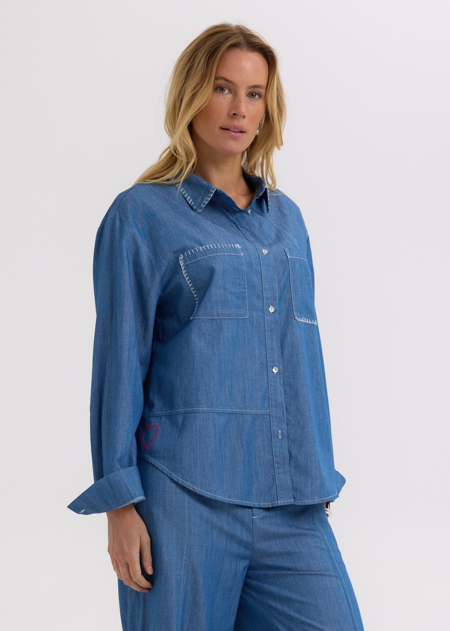 Shop Hand Work Denim Shirt - Zaket & Plover