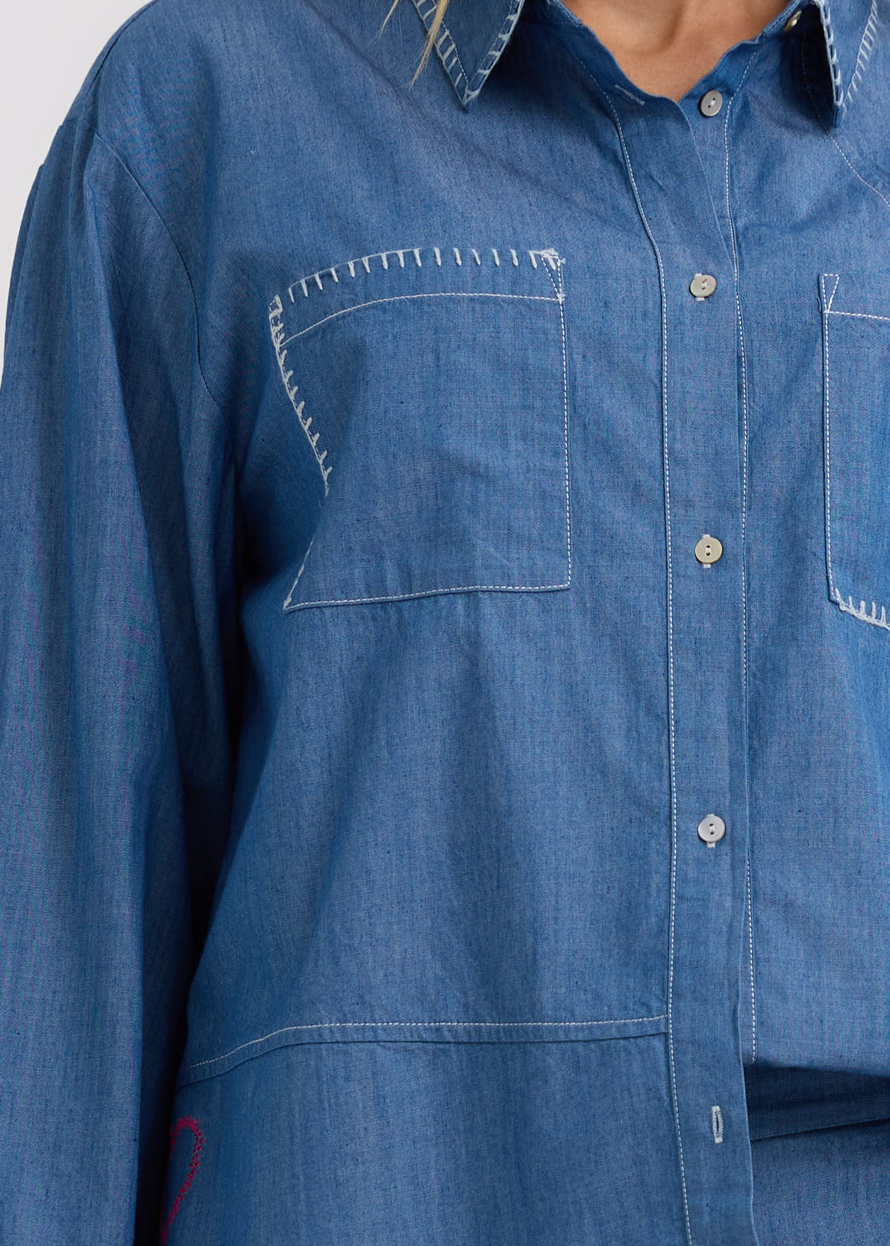 Shop Hand Work Denim Shirt - Zaket & Plover