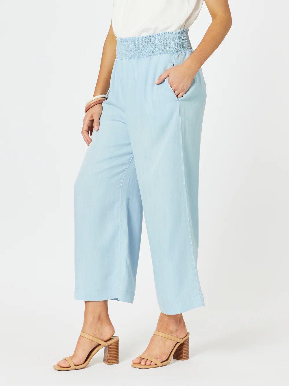 Shop Harlow Cotton Pant | Blue - Hammock & Vine