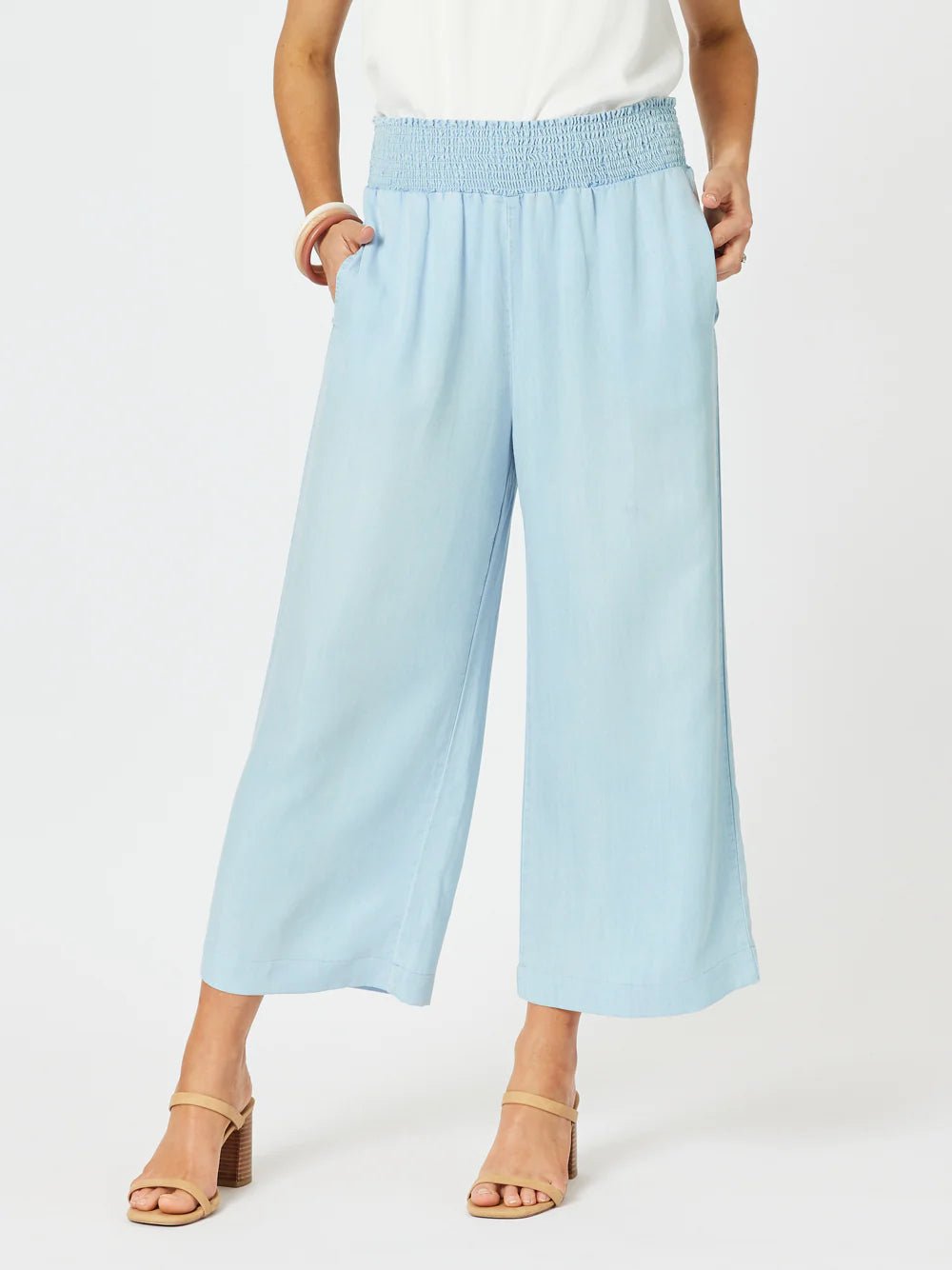 Shop Harlow Cotton Pant | Blue - Hammock & Vine