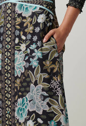 Shop Harper Viscose Dobby Skirt in Dahlia Fields - OnceWas