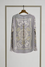 Shop Herzen's Angelegenheit Ornament Silk Blouse - Herzen's Angelegenheit