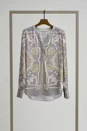 Shop Herzen's Angelegenheit Ornament Silk Blouse - Herzen's Angelegenheit