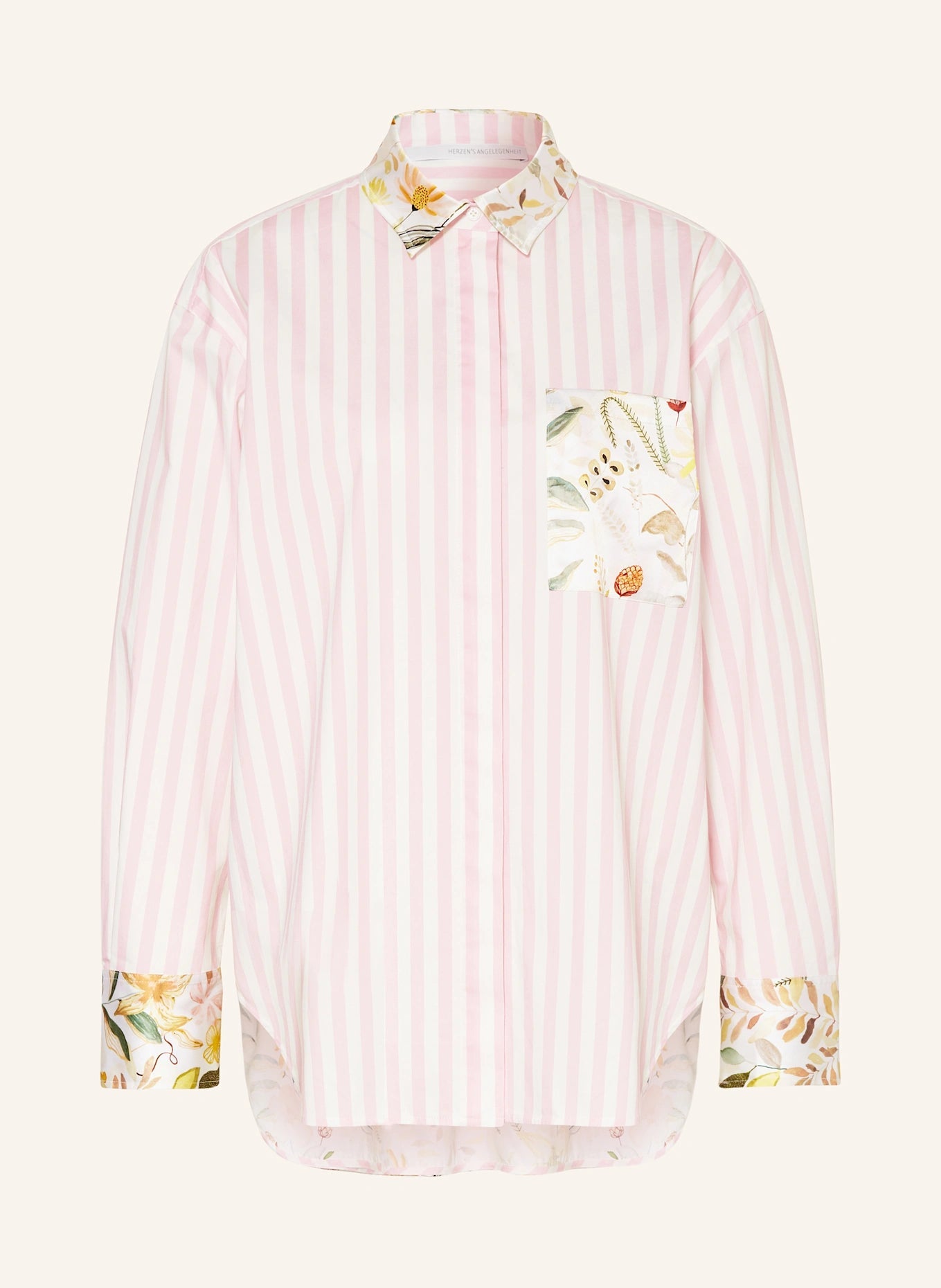 Shop Herzen's Angelegenheit Silk Cotton Collared Shirt - Herzen's Angelegenheit