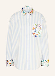 Shop Herzen's Angelegenheit Silk Cotton Collared Shirt - Herzen's Angelegenheit