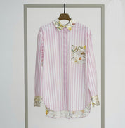 Shop Herzen's Angelegenheit Silk Cotton Collared Shirt - Herzen's Angelegenheit