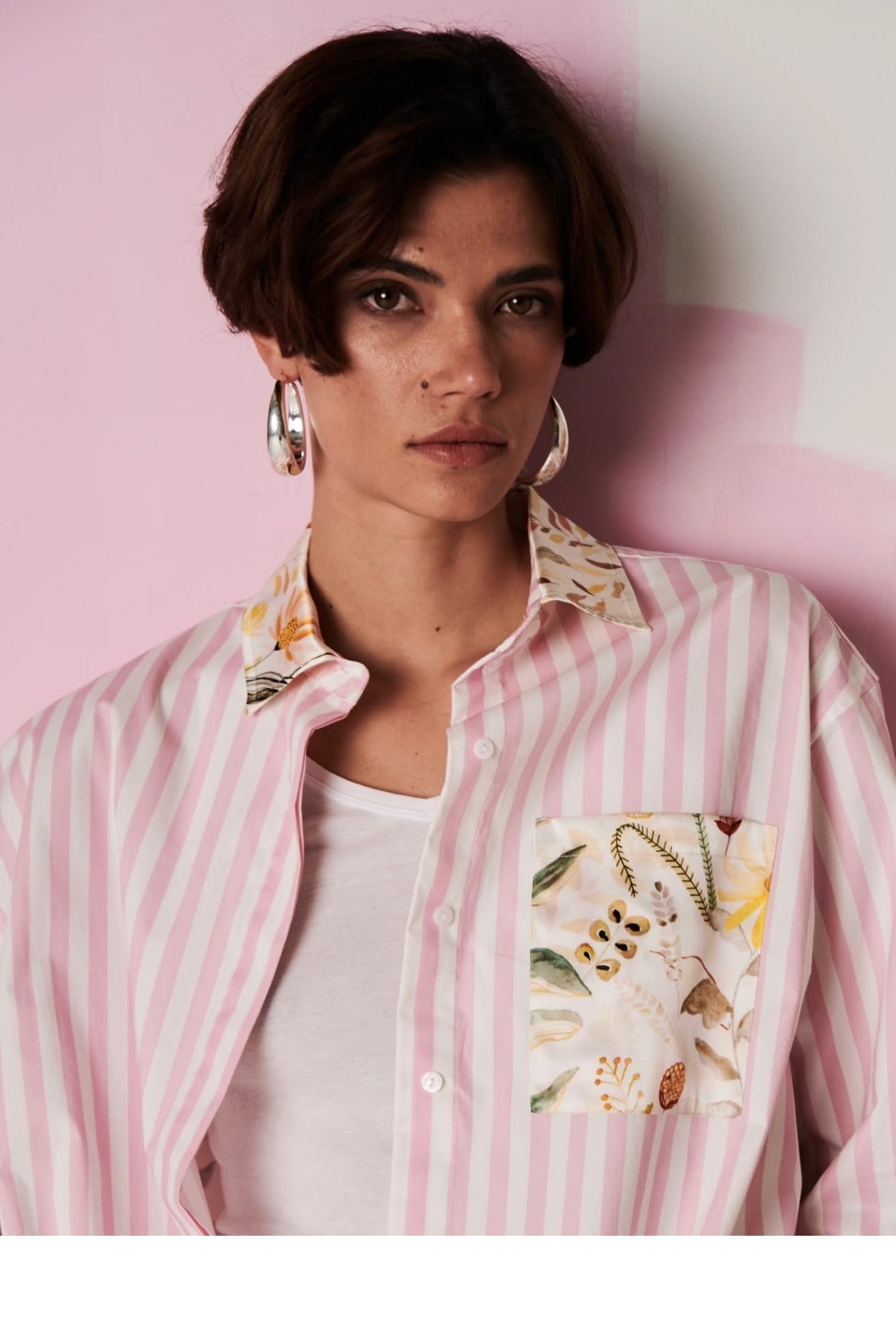 Shop Herzen's Angelegenheit Silk Cotton Collared Shirt - Herzen's Angelegenheit