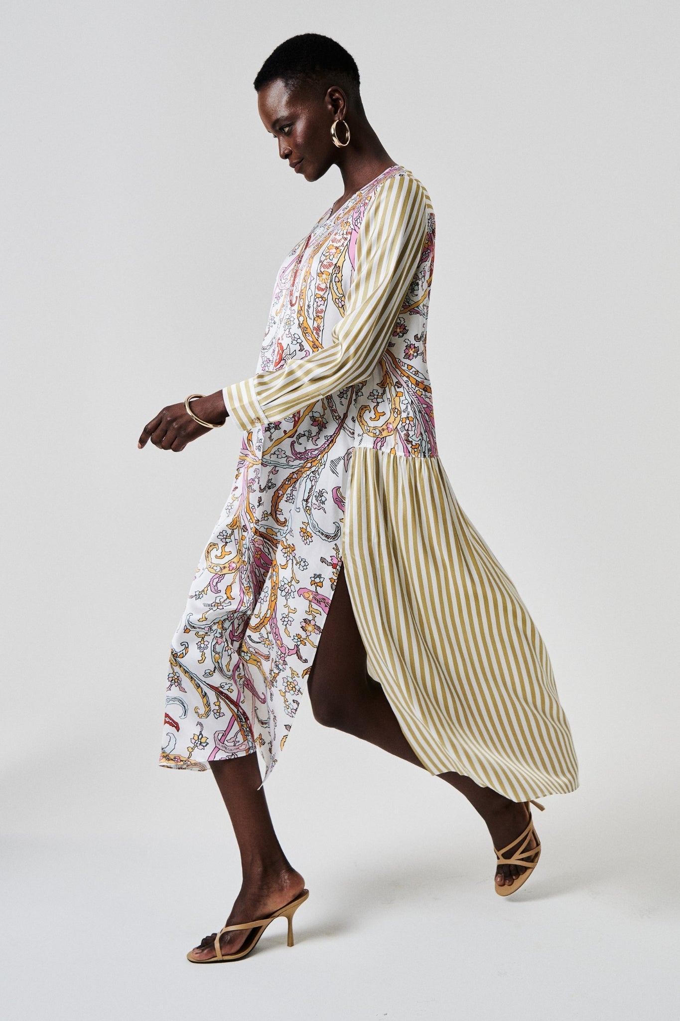 Shop Herzen's Angelegenheit Silk Dress in Wildrose Multi - Herzen's Angelegenheit