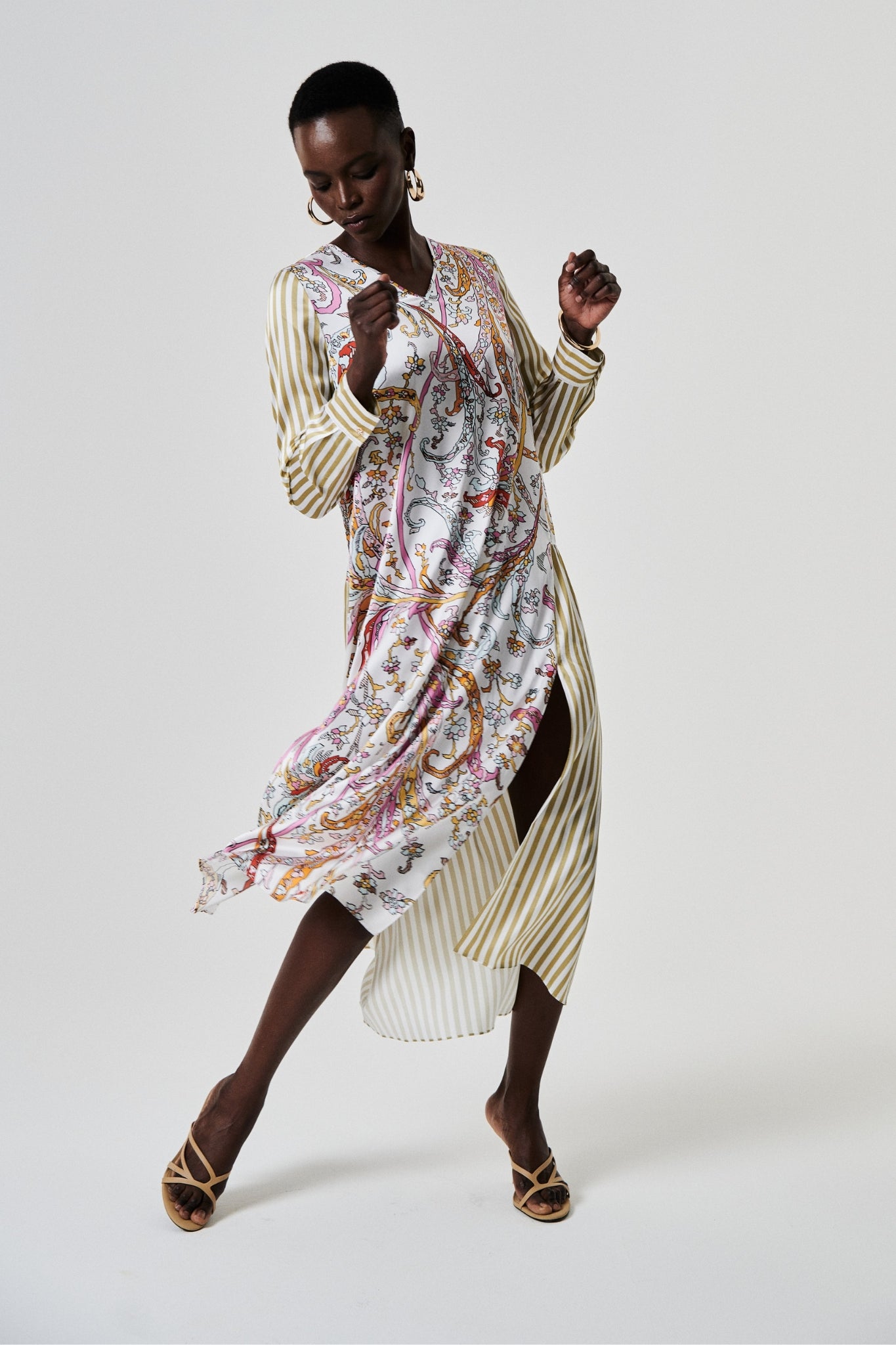 Shop Herzen's Angelegenheit Silk Dress in Wildrose Multi - Herzen's Angelegenheit