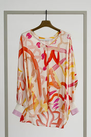 Shop Herzen's Angelegenheit Silk Oversized Blouse - Herzen's Angelegenheit