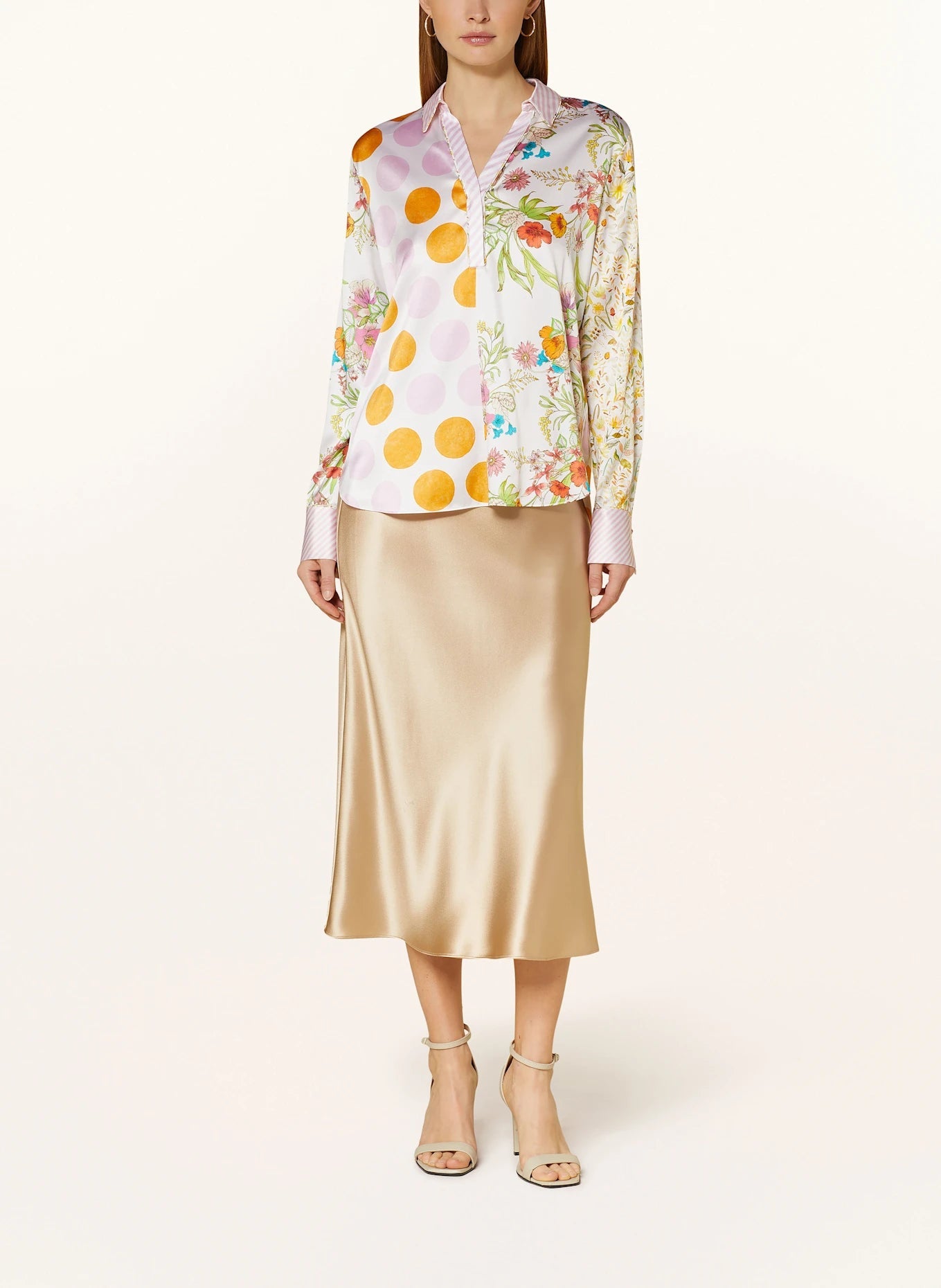 Shop Herzen's Angelegenheit Silk Tunic Quartz Multi - Herzen's Angelegenheit