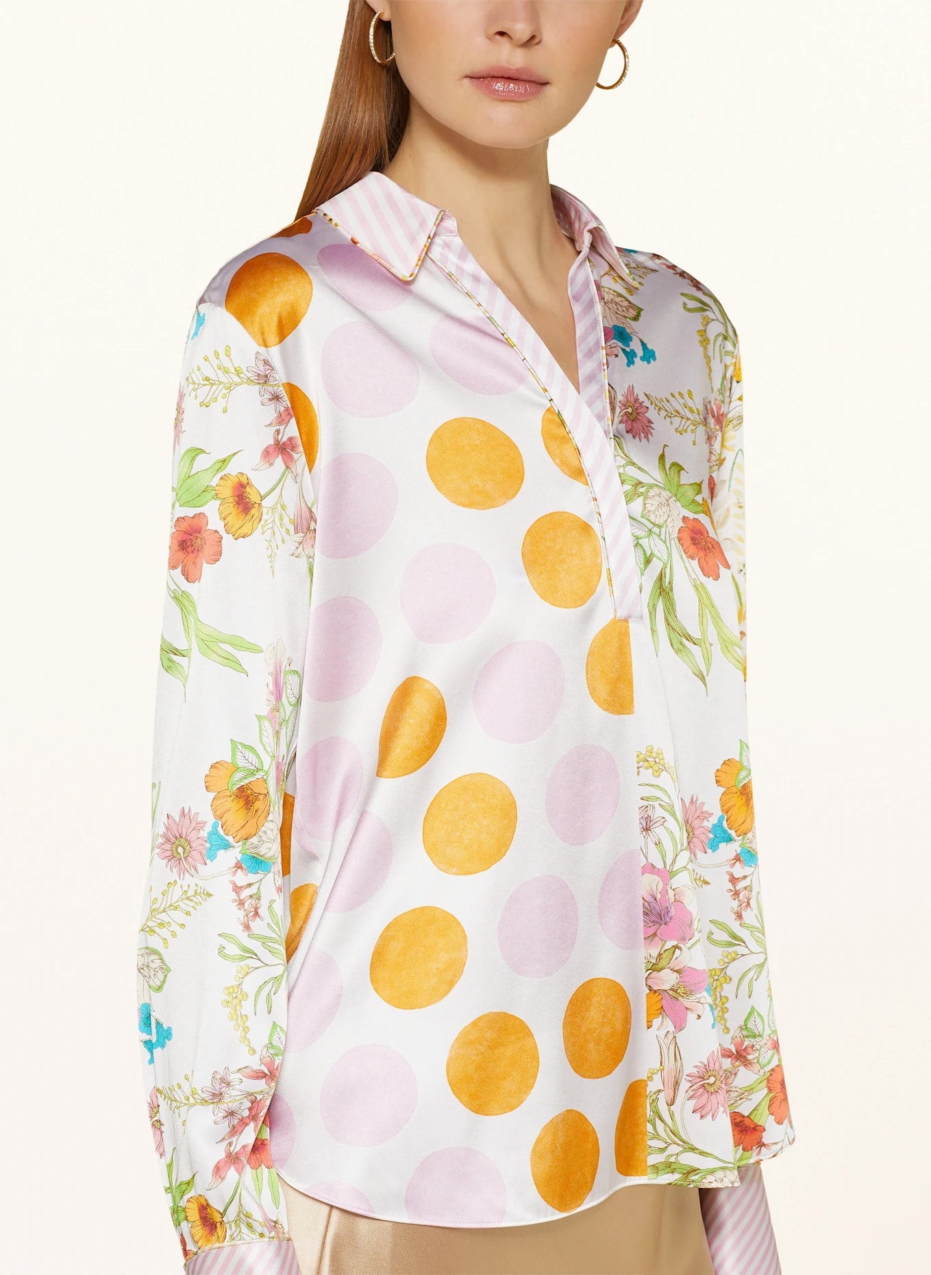 Shop Herzen's Angelegenheit Silk Tunic Quartz Multi - Herzen's Angelegenheit