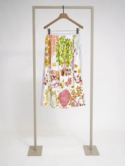 Shop Herzens Pastel Multi Silk Midi Skirt - Herzens