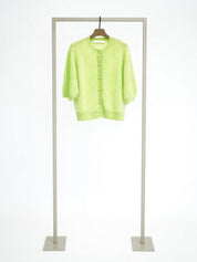 Shop Herzens Short Sleeve Wool Cashmere Cardigan - Herzens