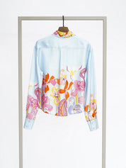 Shop Herzens Silk Blouse Air Pink Multi-6182 - Herzens
