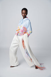 Shop Herzens Silk Blouse Air Pink Multi-6182 - Herzens