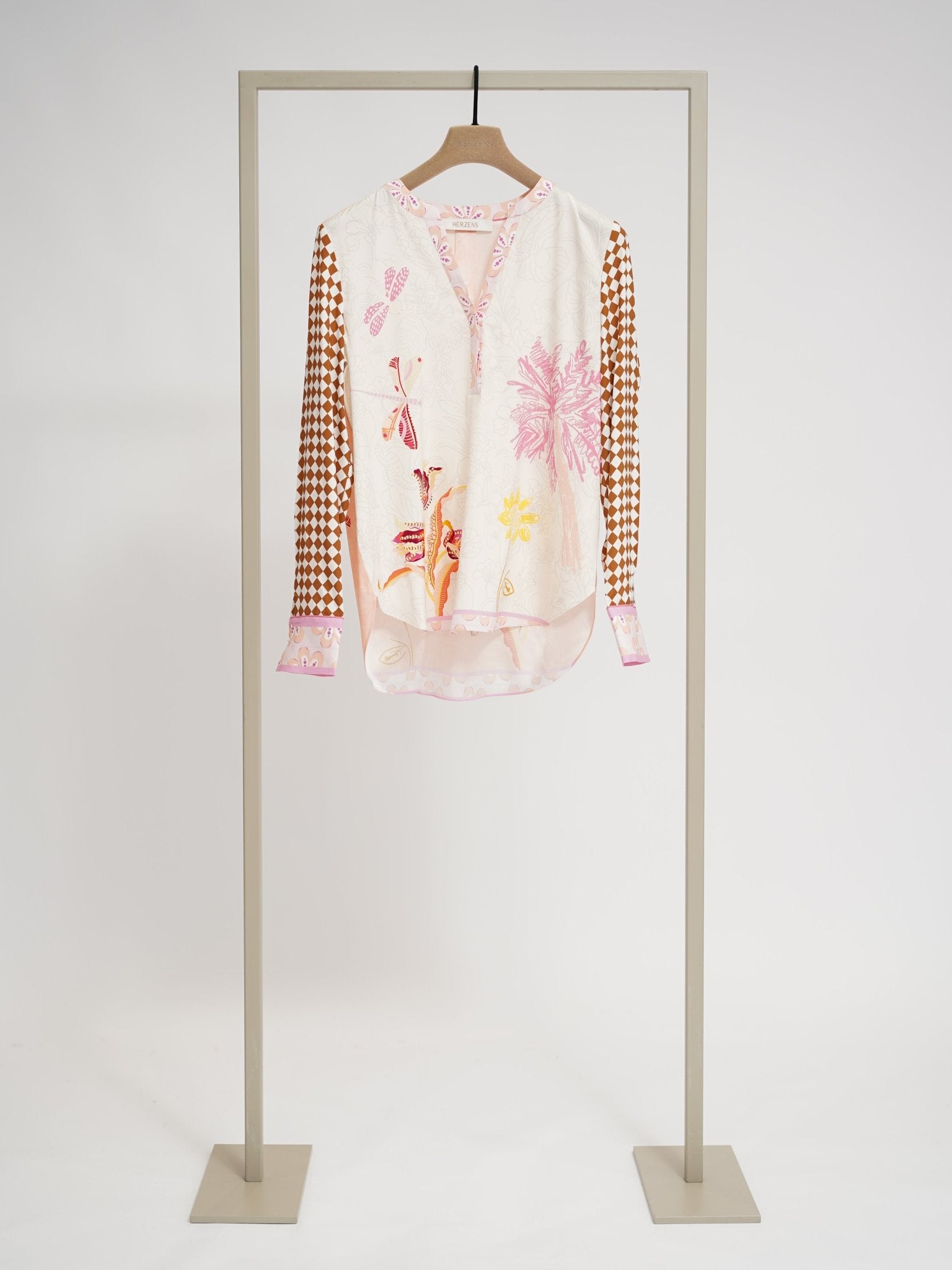 Shop Herzens Silk Blouse Blossom Argon Multi - Herzens