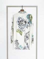Shop Herzens Silk Blouse Sap Green Multi - Herzens