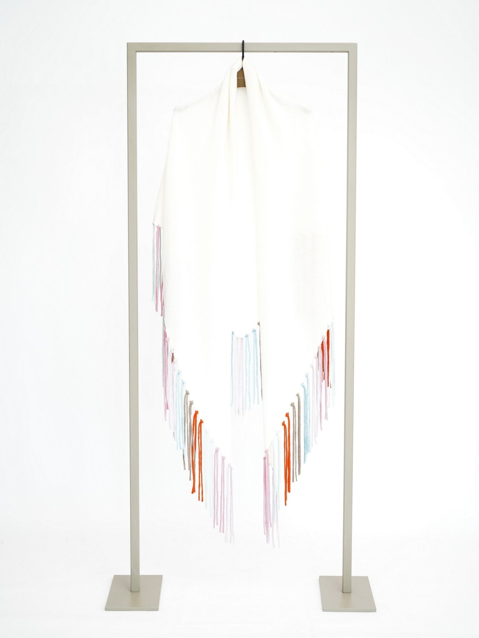 Shop Herzens Triangular Wool/Cashmere Scarf—Mozarella Multi - Herzens