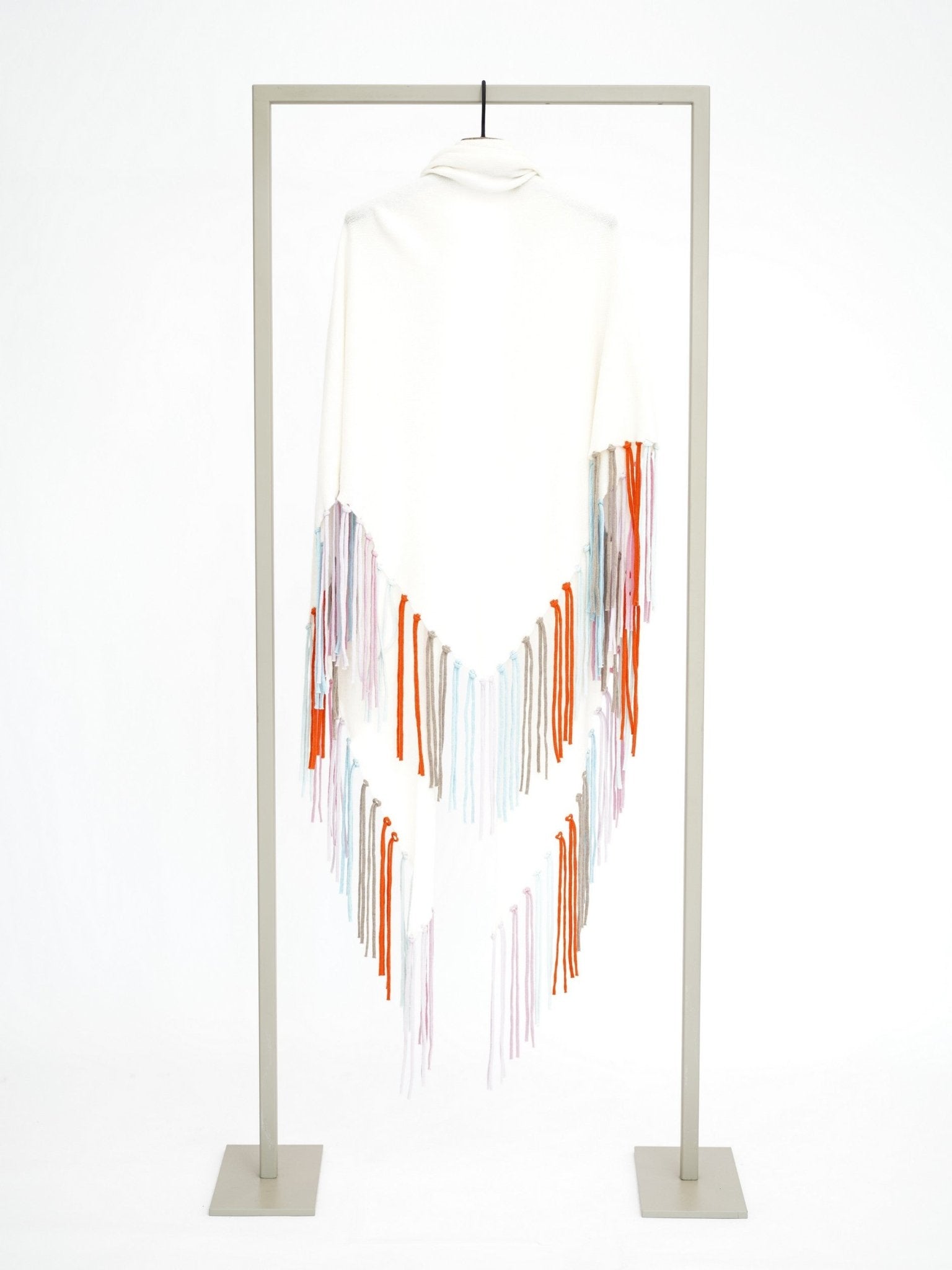 Shop Herzens Triangular Wool/Cashmere Scarf—Mozarella Multi - Herzens