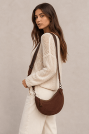 Shop Hi Ho & Co Crescent Suede Leather Crossbody Bag - Hi Ho + Co
