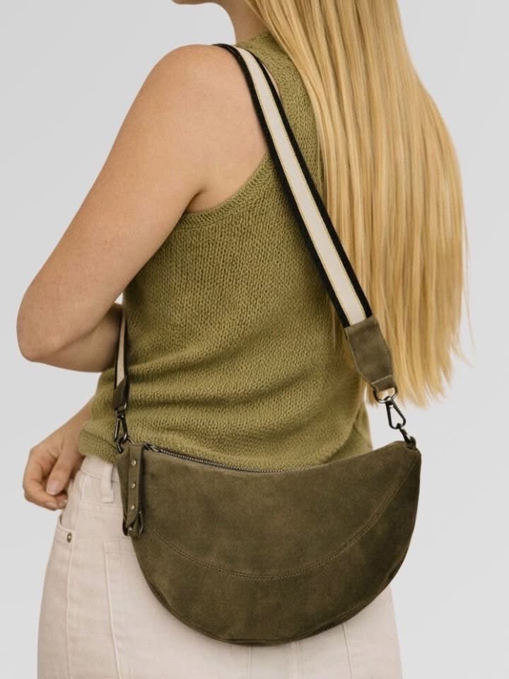 Shop Hi Ho & Co Crescent Suede Leather Crossbody Bag - Hi Ho + Co