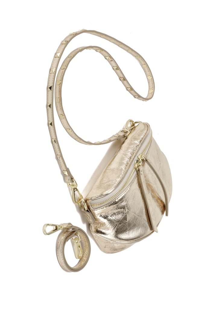 Shop Hi Ho & Co MINI Metallic Leather Crossbody Bag - Hi Ho + Co
