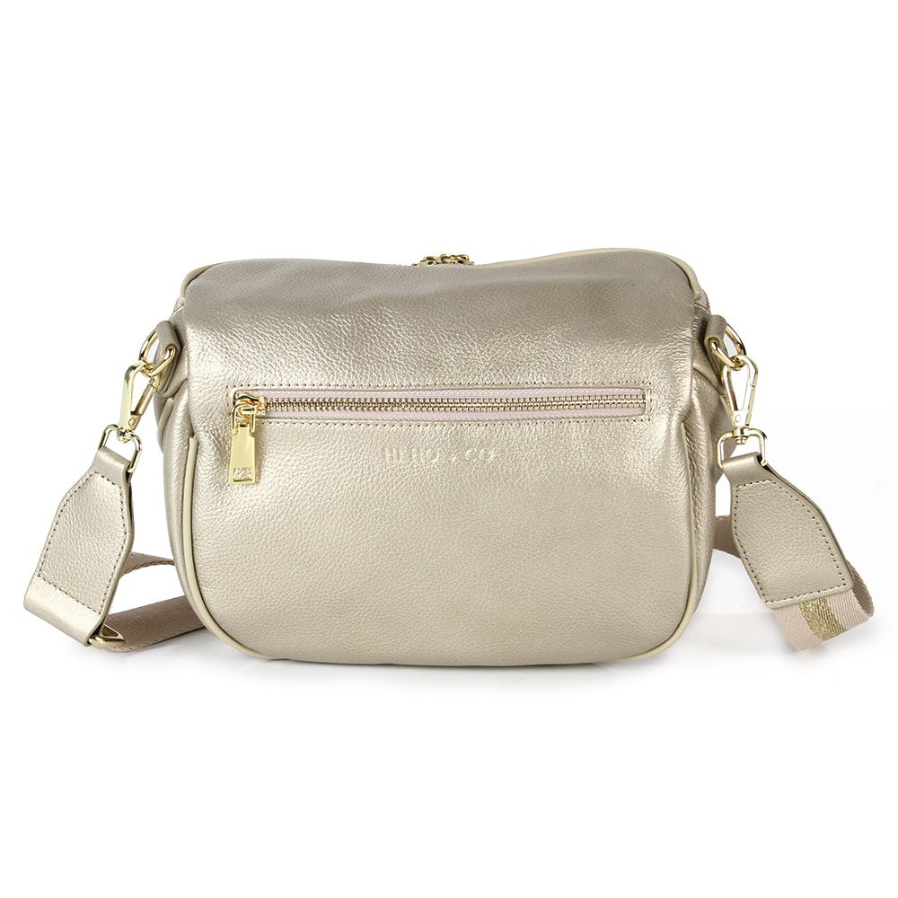 Shop Hi Ho + Co Obsessed Metallic Leather Crossbody Bag - Hi Ho + Co