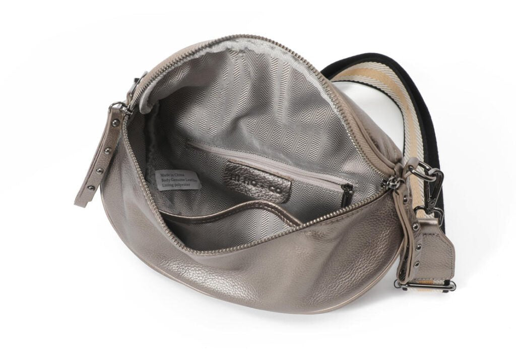 Shop Hi Ho + Co Obsessed Metallic Leather Crossbody Bag - Hi Ho + Co