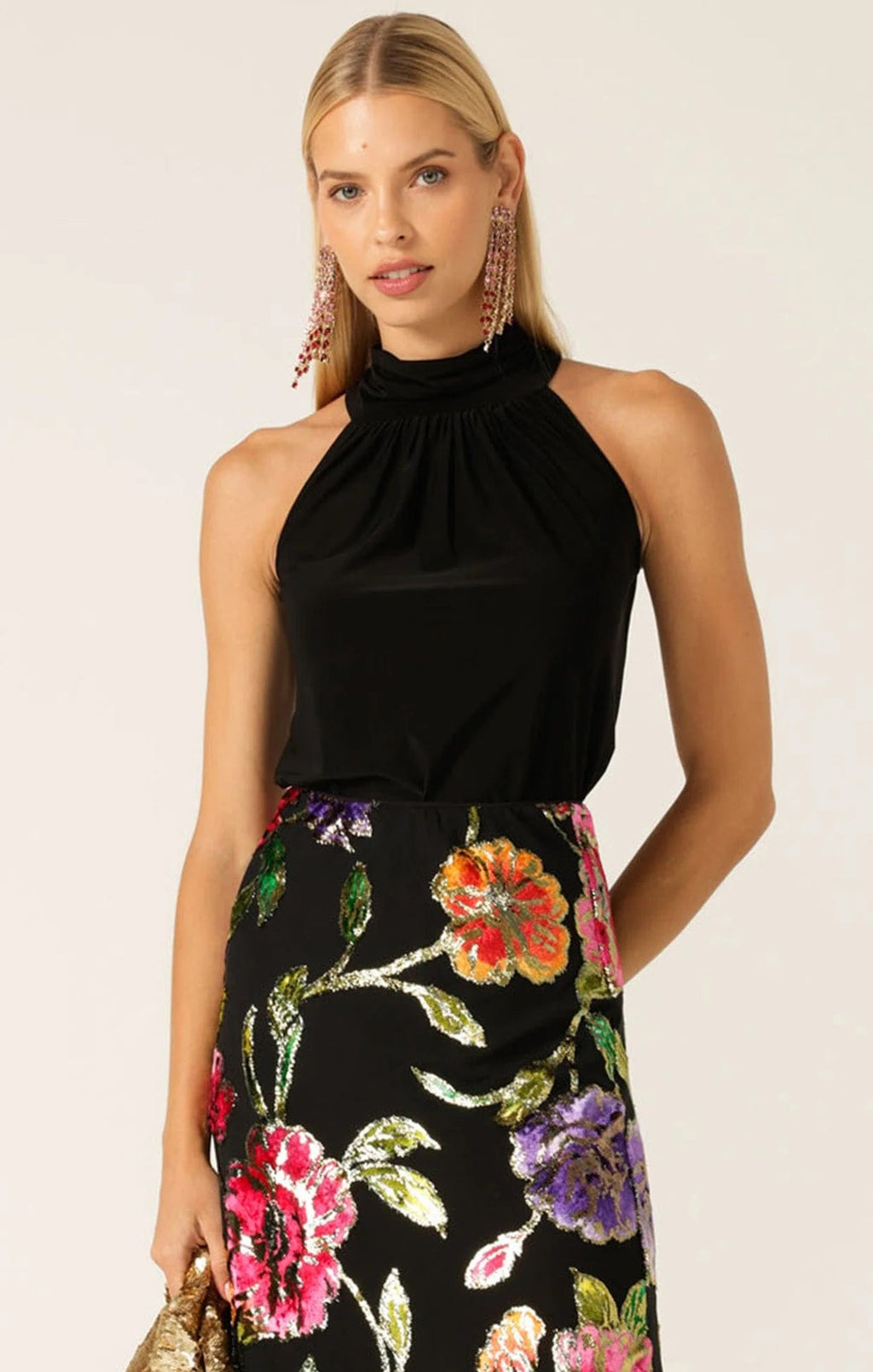 Shop High Neck Tie Top - Sacha Drake