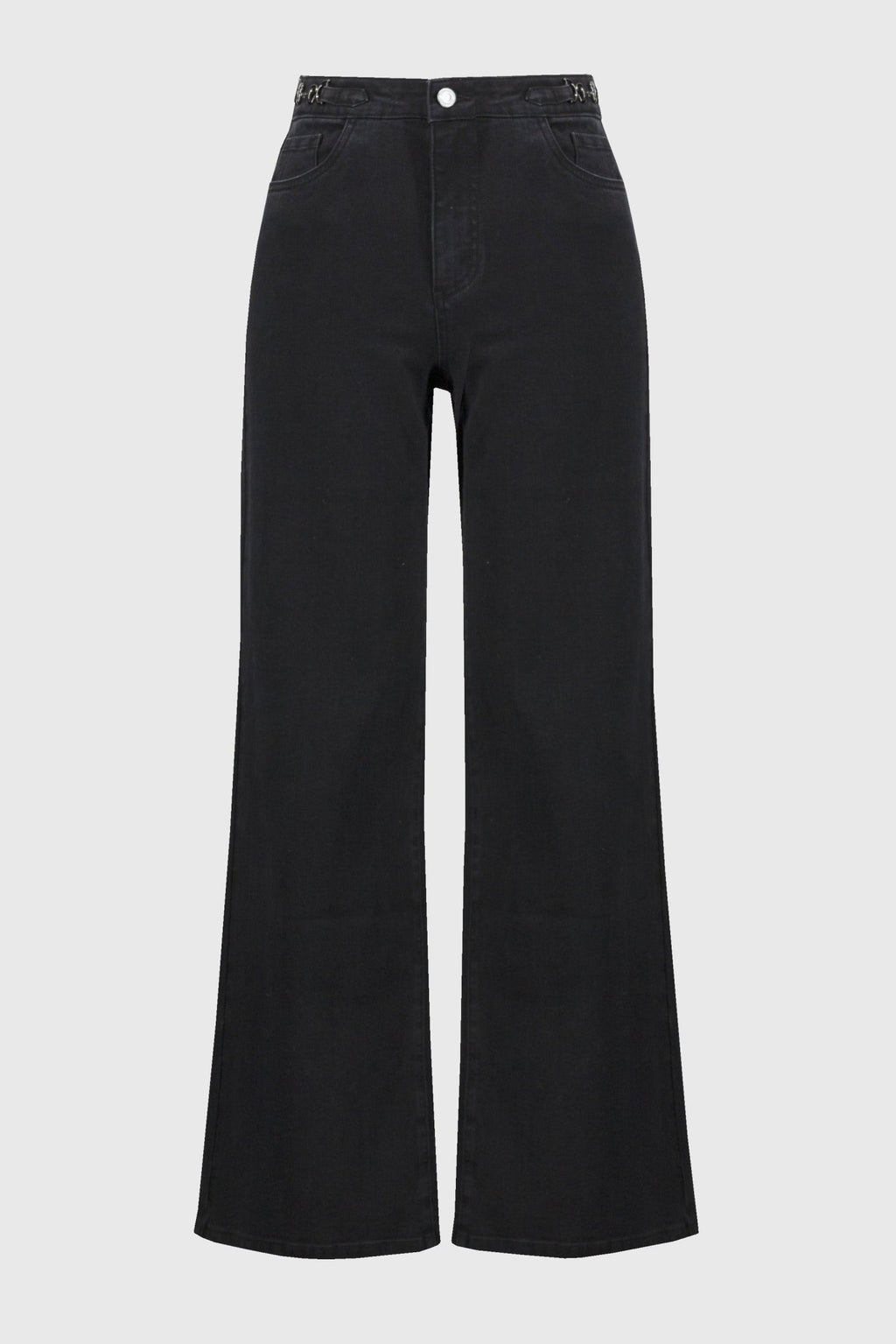 Shop High - Rise Wide - Leg Denim Pants Style 244947 | Black - Joseph Ribkoff