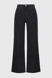 Shop High - Rise Wide - Leg Denim Pants Style 244947 | Black - Joseph Ribkoff