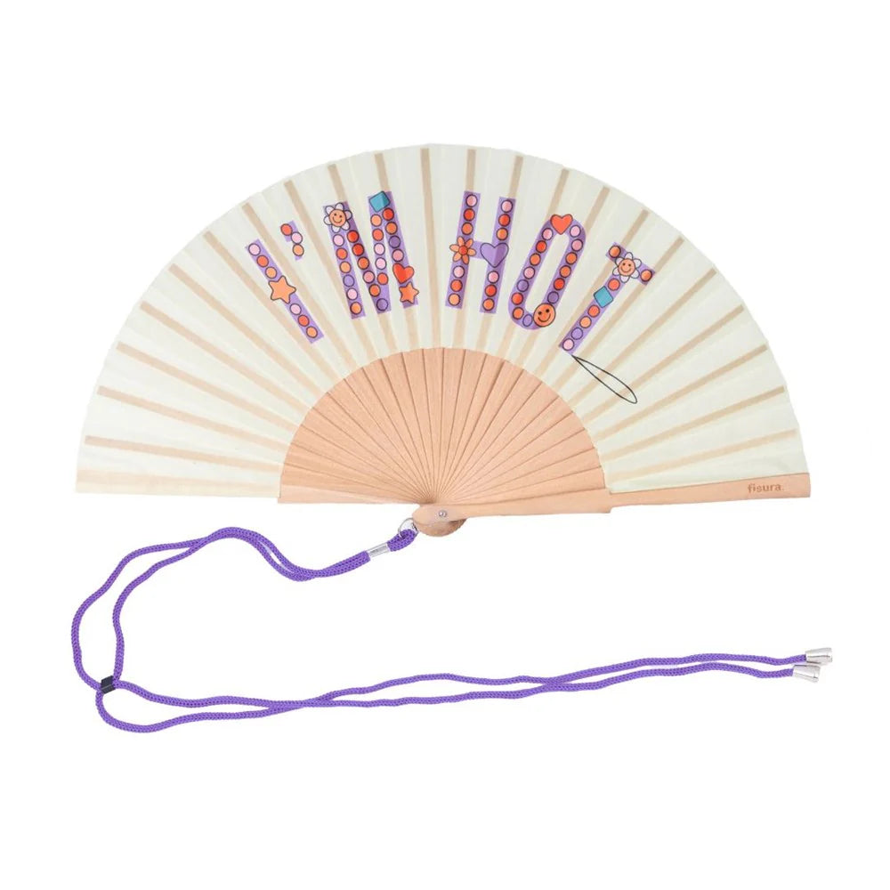 French Bazaar Hand Fan w/Gift Box