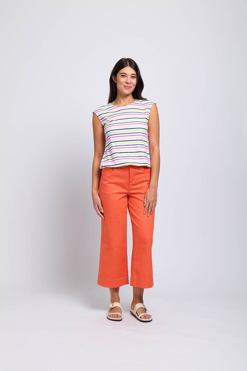 Shop Hue Did It Crop Denim Pant | Floss Pink - Foil