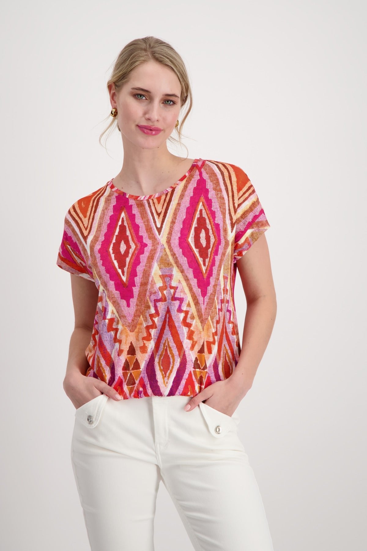 Shop Ikat All OVer Print Shirt | Berry Multi - Monari