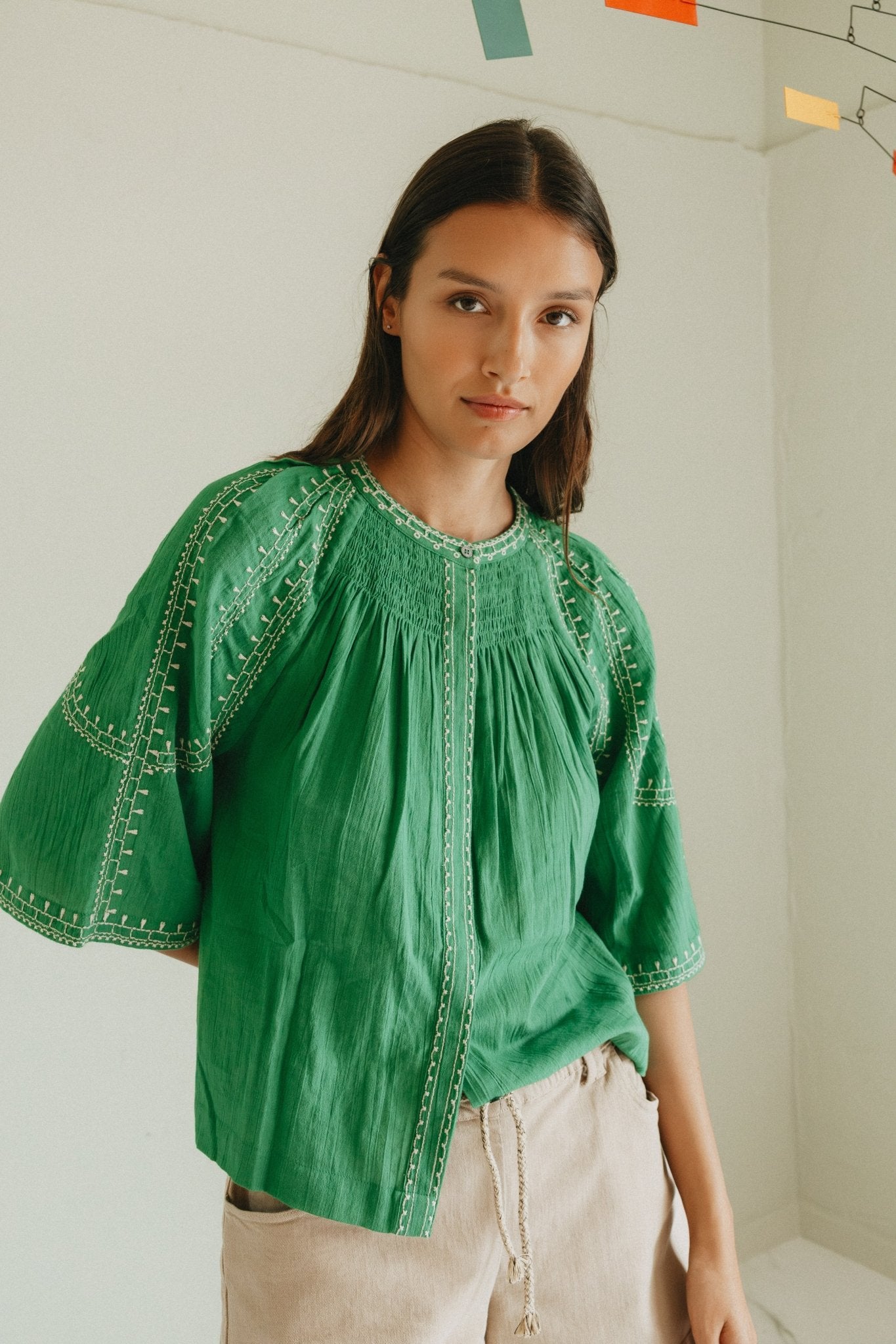 Shop Indi & Cold Bell Sleeve Shirt - Indi & Cold