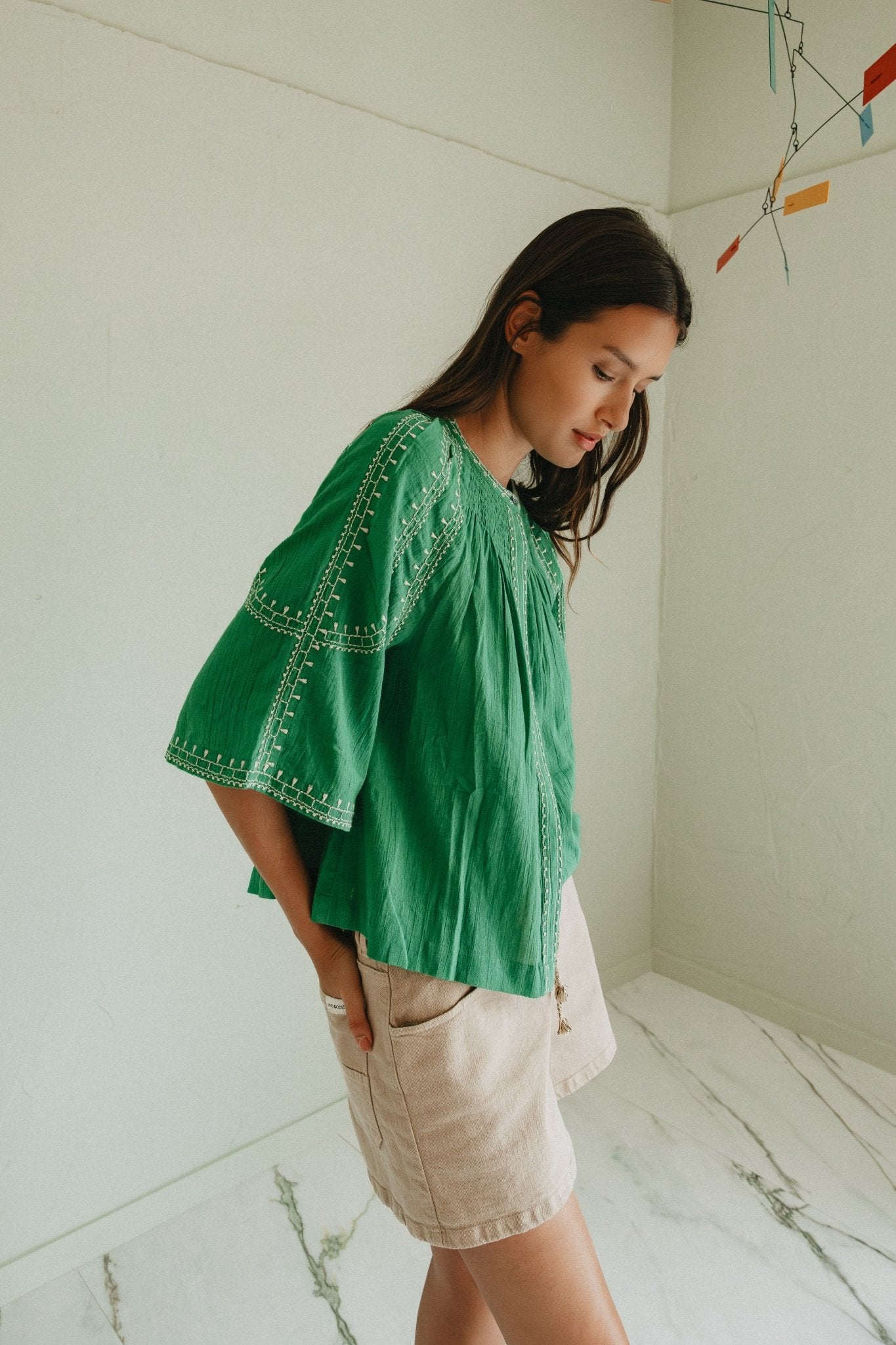 Shop Indi & Cold Bell Sleeve Shirt - Indi & Cold