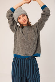 Shop Indi & Cold Bicolour Knitted Sweater - Indi & Cold