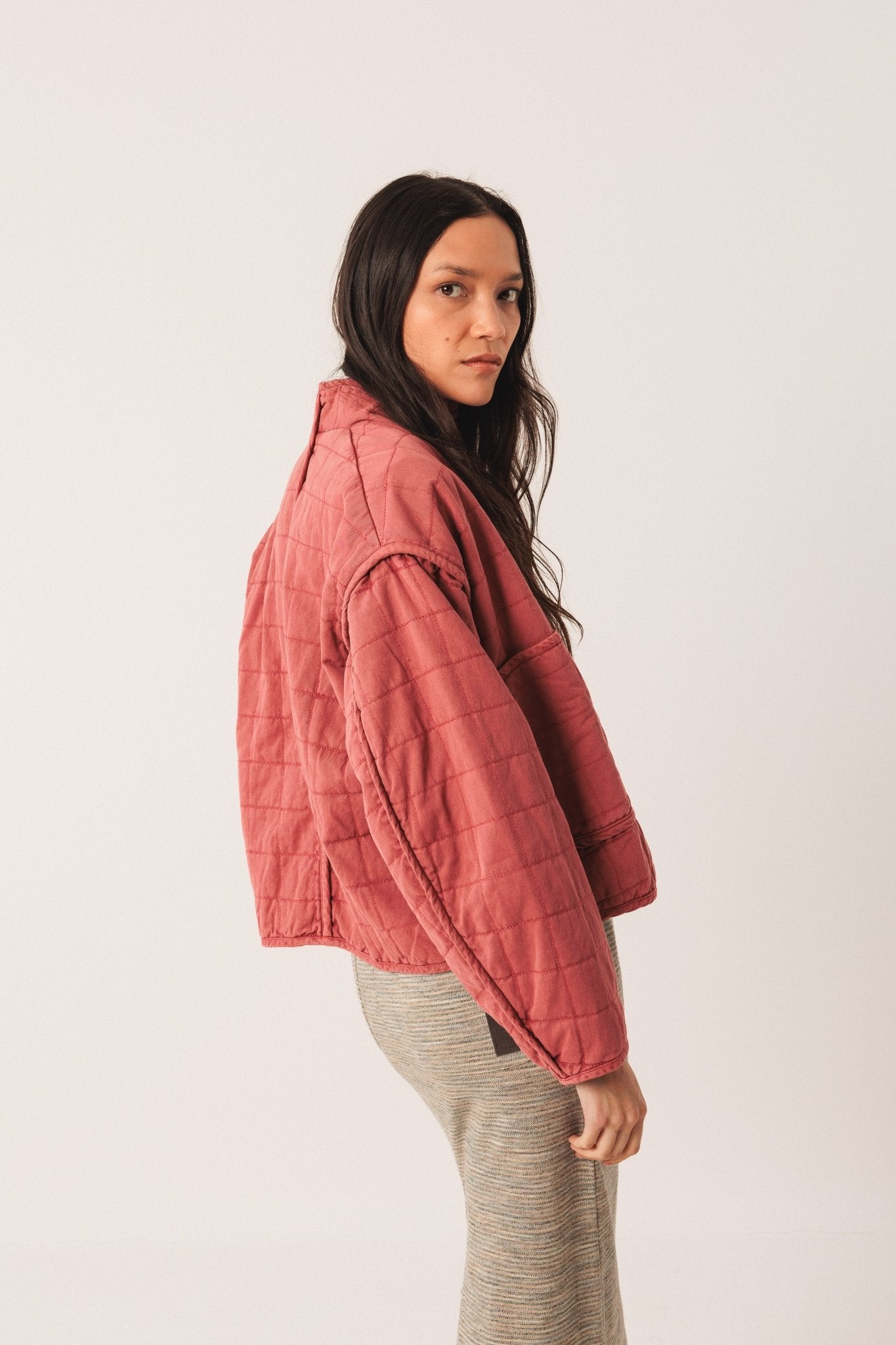 Shop Indi & Cold Cazadora Quilted Kimono Jacket - Indi & Cold