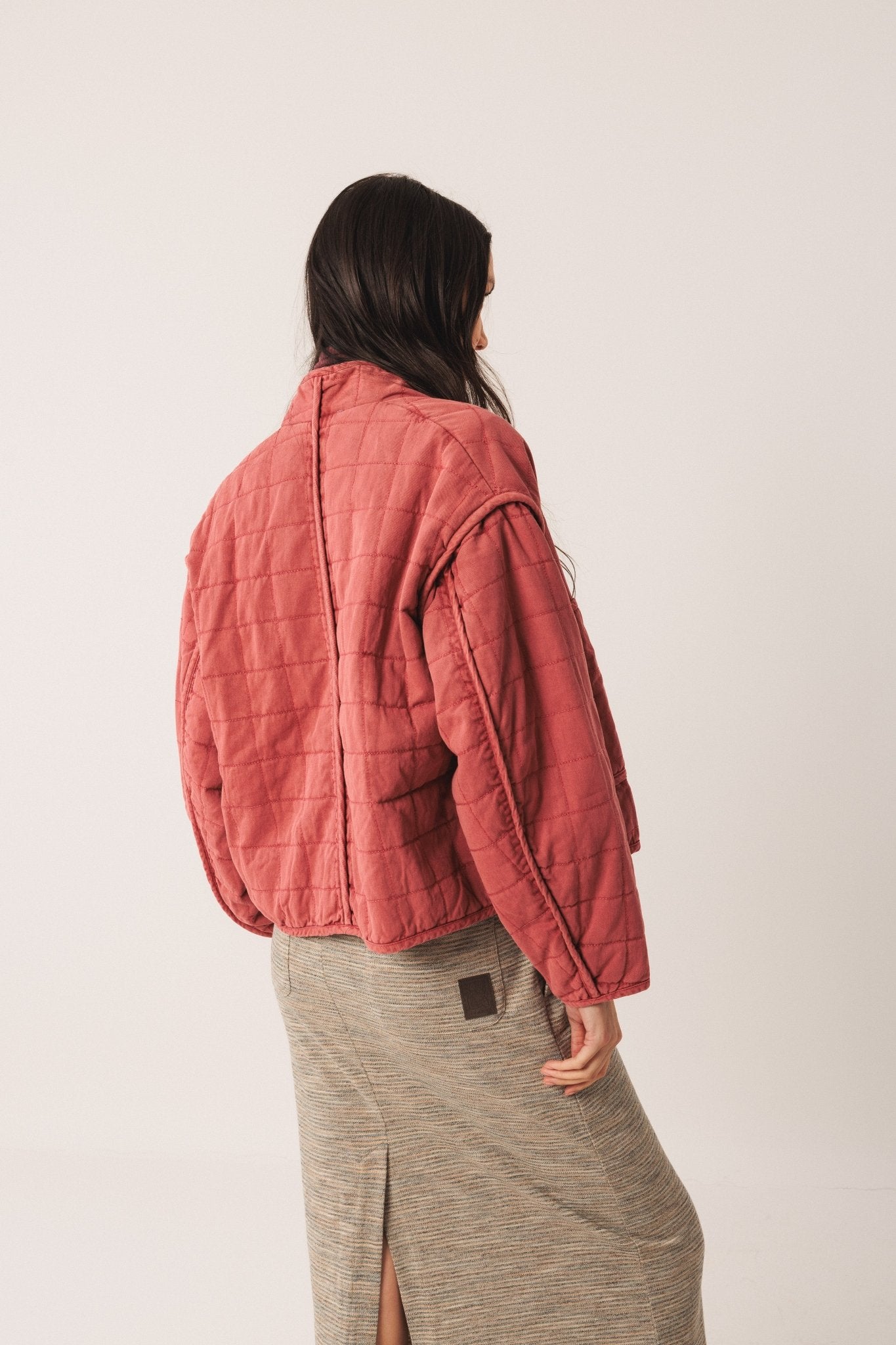 Shop Indi & Cold Cazadora Quilted Kimono Jacket - Indi & Cold