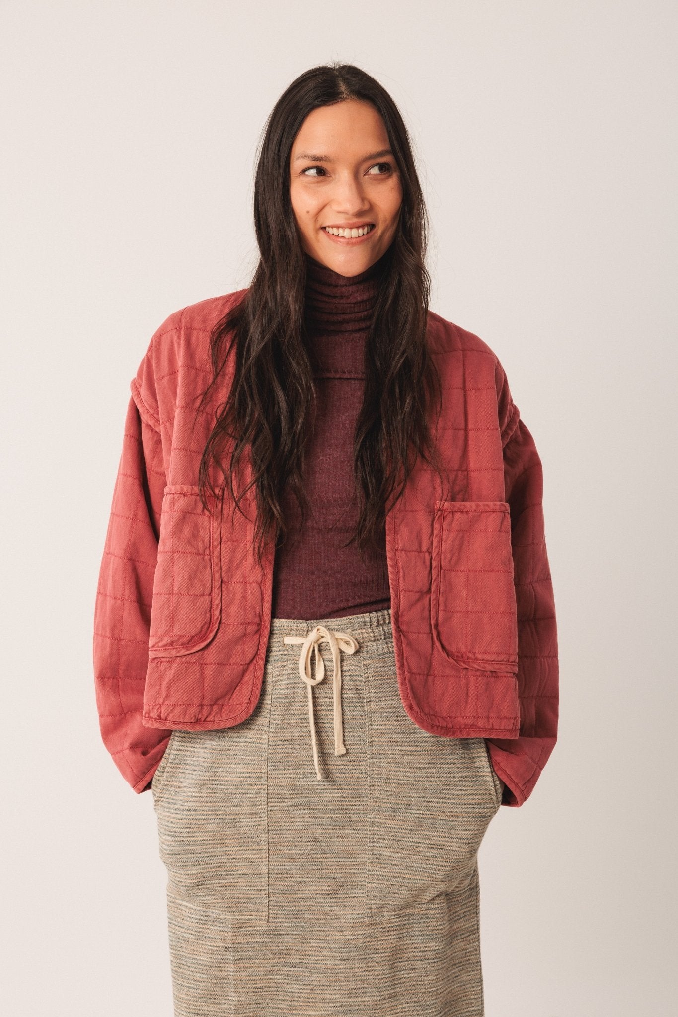Shop Indi & Cold Cazadora Quilted Kimono Jacket - Indi & Cold